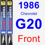 Front Wiper Blade Pack for 1986 Chevrolet G20 - Vision Saver