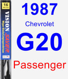 Passenger Wiper Blade for 1987 Chevrolet G20 - Vision Saver