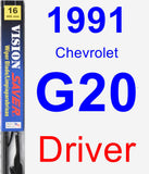 Driver Wiper Blade for 1991 Chevrolet G20 - Vision Saver