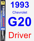 Driver Wiper Blade for 1993 Chevrolet G20 - Vision Saver