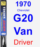 Driver Wiper Blade for 1970 Chevrolet G20 Van - Vision Saver