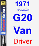 Driver Wiper Blade for 1971 Chevrolet G20 Van - Vision Saver