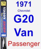 Passenger Wiper Blade for 1971 Chevrolet G20 Van - Vision Saver