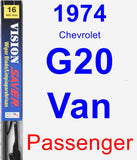 Passenger Wiper Blade for 1974 Chevrolet G20 Van - Vision Saver