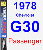 Passenger Wiper Blade for 1978 Chevrolet G30 - Vision Saver