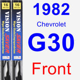 Front Wiper Blade Pack for 1982 Chevrolet G30 - Vision Saver