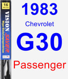 Passenger Wiper Blade for 1983 Chevrolet G30 - Vision Saver