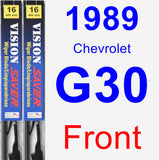 Front Wiper Blade Pack for 1989 Chevrolet G30 - Vision Saver