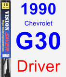 Driver Wiper Blade for 1990 Chevrolet G30 - Vision Saver