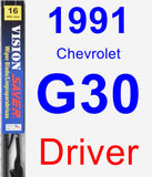 Driver Wiper Blade for 1991 Chevrolet G30 - Vision Saver