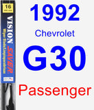 Passenger Wiper Blade for 1992 Chevrolet G30 - Vision Saver