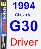 Driver Wiper Blade for 1994 Chevrolet G30 - Vision Saver