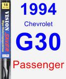 Passenger Wiper Blade for 1994 Chevrolet G30 - Vision Saver