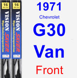 Front Wiper Blade Pack for 1971 Chevrolet G30 Van - Vision Saver