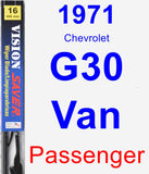 Passenger Wiper Blade for 1971 Chevrolet G30 Van - Vision Saver