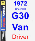 Driver Wiper Blade for 1972 Chevrolet G30 Van - Vision Saver