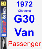 Passenger Wiper Blade for 1972 Chevrolet G30 Van - Vision Saver