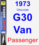 Passenger Wiper Blade for 1973 Chevrolet G30 Van - Vision Saver