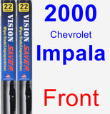 Front Wiper Blade Pack for 2000 Chevrolet Impala - Vision Saver