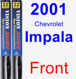 Front Wiper Blade Pack for 2001 Chevrolet Impala - Vision Saver