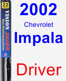Driver Wiper Blade for 2002 Chevrolet Impala - Vision Saver
