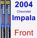 Front Wiper Blade Pack for 2004 Chevrolet Impala - Vision Saver