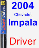 Driver Wiper Blade for 2004 Chevrolet Impala - Vision Saver