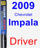 Driver Wiper Blade for 2009 Chevrolet Impala - Vision Saver