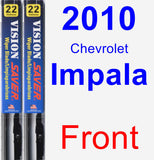 Front Wiper Blade Pack for 2010 Chevrolet Impala - Vision Saver