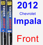 Front Wiper Blade Pack for 2012 Chevrolet Impala - Vision Saver