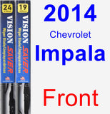 Front Wiper Blade Pack for 2014 Chevrolet Impala - Vision Saver
