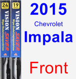 Front Wiper Blade Pack for 2015 Chevrolet Impala - Vision Saver