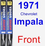 Front Wiper Blade Pack for 1971 Chevrolet Impala - Vision Saver