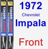 Front Wiper Blade Pack for 1972 Chevrolet Impala - Vision Saver