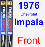 Front Wiper Blade Pack for 1976 Chevrolet Impala - Vision Saver