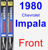Front Wiper Blade Pack for 1980 Chevrolet Impala - Vision Saver