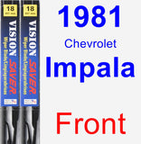 Front Wiper Blade Pack for 1981 Chevrolet Impala - Vision Saver