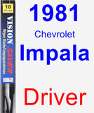 Driver Wiper Blade for 1981 Chevrolet Impala - Vision Saver