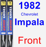 Front Wiper Blade Pack for 1982 Chevrolet Impala - Vision Saver