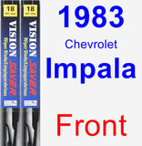 Front Wiper Blade Pack for 1983 Chevrolet Impala - Vision Saver