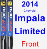 Front Wiper Blade Pack for 2014 Chevrolet Impala Limited - Vision Saver