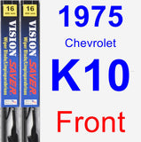 Front Wiper Blade Pack for 1975 Chevrolet K10 - Vision Saver