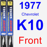 Front Wiper Blade Pack for 1977 Chevrolet K10 - Vision Saver