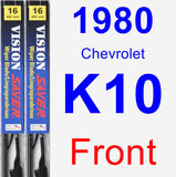 Front Wiper Blade Pack for 1980 Chevrolet K10 - Vision Saver