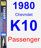 Passenger Wiper Blade for 1980 Chevrolet K10 - Vision Saver