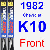 Front Wiper Blade Pack for 1982 Chevrolet K10 - Vision Saver