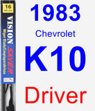 Driver Wiper Blade for 1983 Chevrolet K10 - Vision Saver