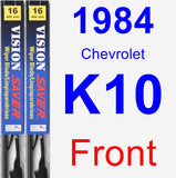 Front Wiper Blade Pack for 1984 Chevrolet K10 - Vision Saver