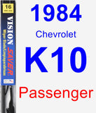 Passenger Wiper Blade for 1984 Chevrolet K10 - Vision Saver