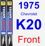 Front Wiper Blade Pack for 1975 Chevrolet K20 - Vision Saver